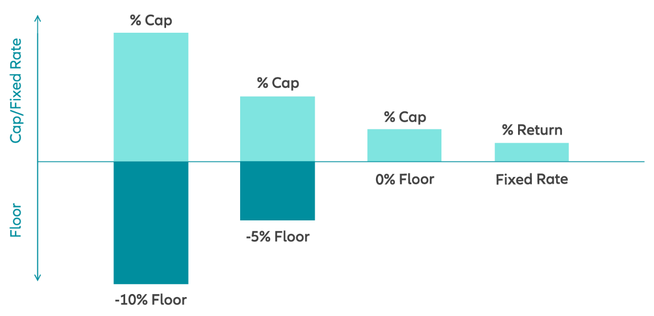 Protection options - floors and caps chart